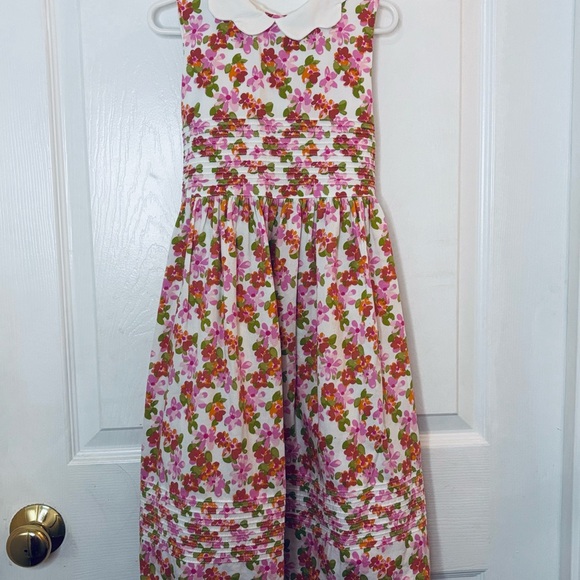 Laura Ashley Pink and Green Floral Dress - Picture 1 of 2